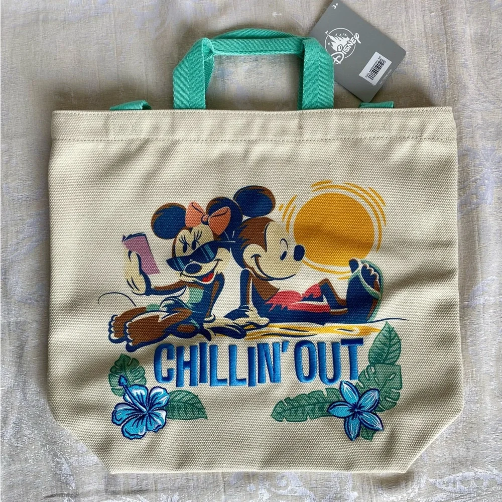 🆕 Disney Mickey and Minnie Mouse Canvas Tote Bag - Picture 3 of 12